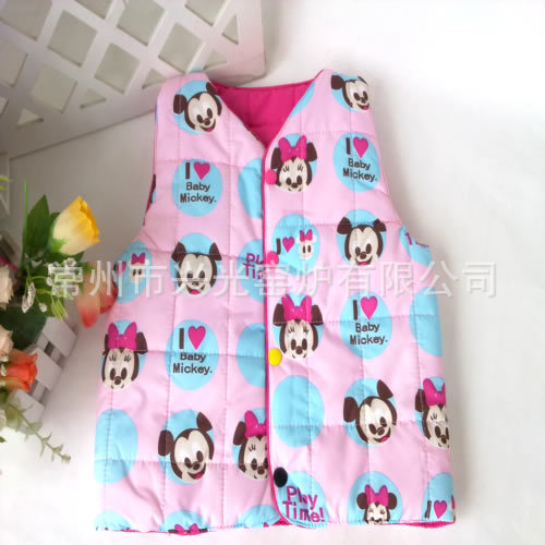 2012冬最流行时尚米奇<em>羽绒棉马甲</em>/儿童正反穿
