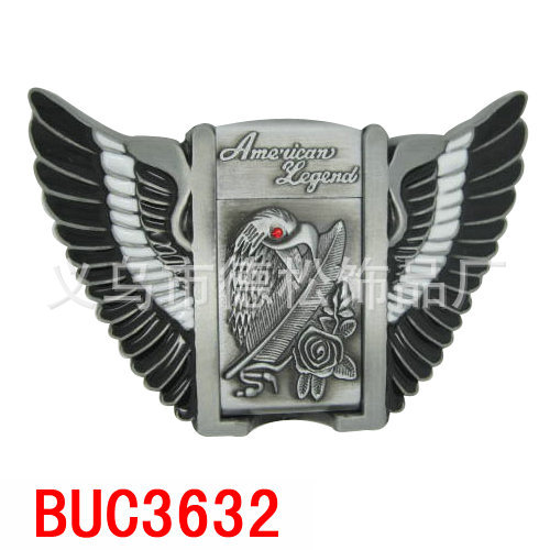 供应复古古青铜皮带扣 鹰翅玫瑰花英文滴油平