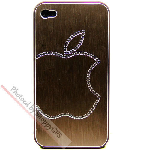 iphone 4 外壳 金属面苹果闪亮外壳 保护套 苹果