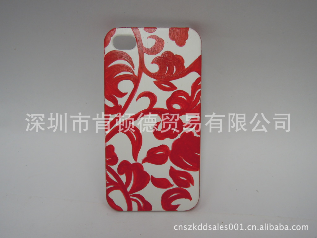 风景图案纯手工绘制 2012手绘工艺品 苹果手机