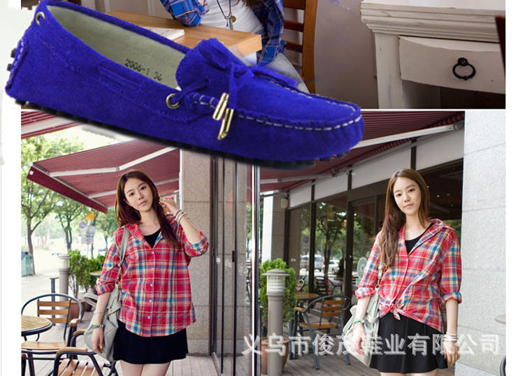 温州鞋厂<em>批发</em> <em>真皮</em>豆豆<em>女鞋</em> 休闲鞋 开车鞋 平底