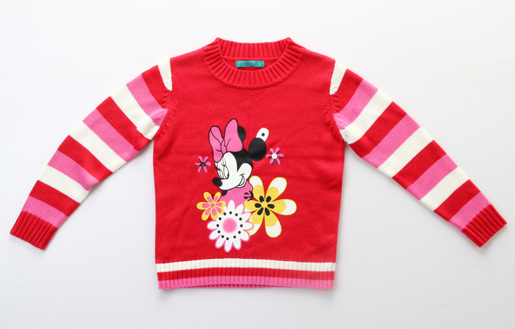 2012秋冬新款 女童<em>外贸毛衣</em> 米奇<em>图案</em>印花<em>毛衣</em>