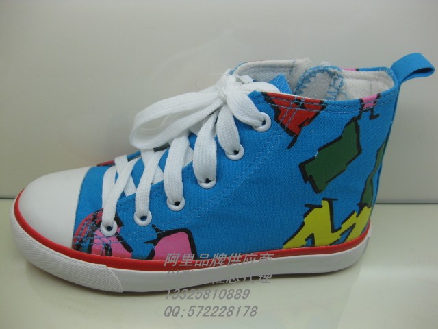 【30霞7613兰30-37码 与匡威回力同款帆布鞋