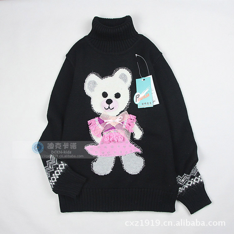 2011秋冬新款 儿童纯<em>手工编织开衫连</em>帽<em>毛衣</em>外