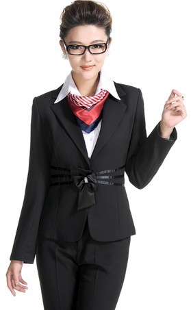 专业定制女士办公服装 气质女生职业服装 黑色