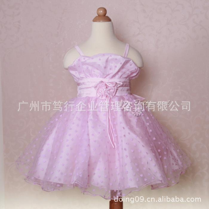 儿童公主裙 连衣裙 礼服裙 女童 花童裙 表演服 外贸 原单正品