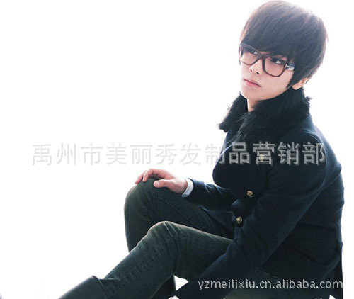 【<em>男生</em>假发 <em>蓬松发型</em> 日韩流行假发 非主流 直假
