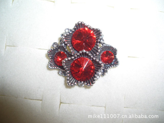 批发采购手饰-欧美流行 新款925古银红宝石戒