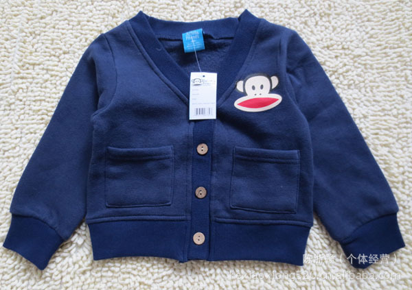 外贸服饰童外套 <em>儿童V领开衫</em>外套 秋冬款大嘴