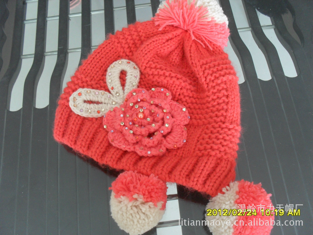 厂家批发2012冬季韩版针织毛线帽子图片,厂家