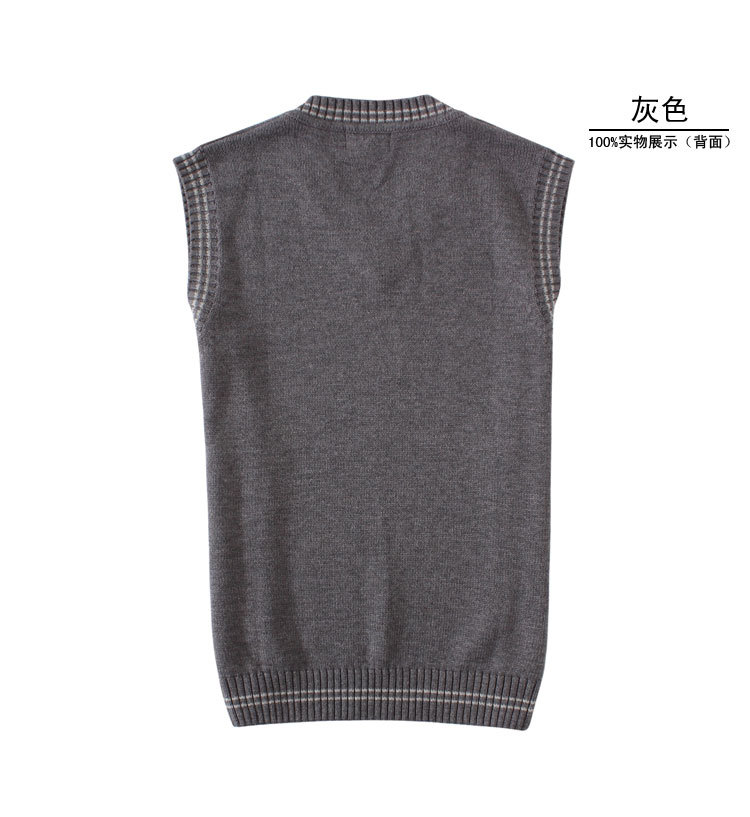 <em>批发</em>男装 秋冬装 毛衣背心<em>马甲</em> V领<em>羊毛</em>背心男