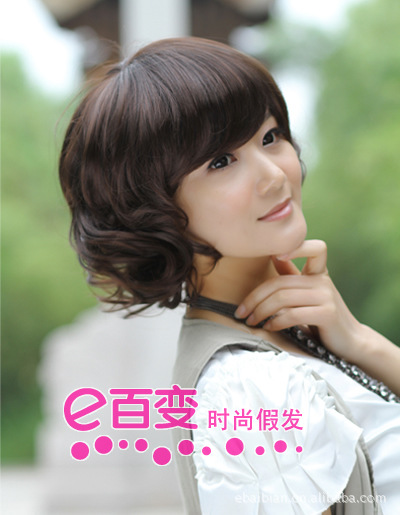 【e百变<em>假发</em>e056 厂家直销 <em>中年妇女假发</em> 短卷