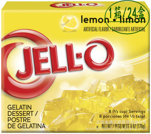 名称:杰乐樱桃果冻粉 英文名:jell-o gelatin dessert strawberry 24