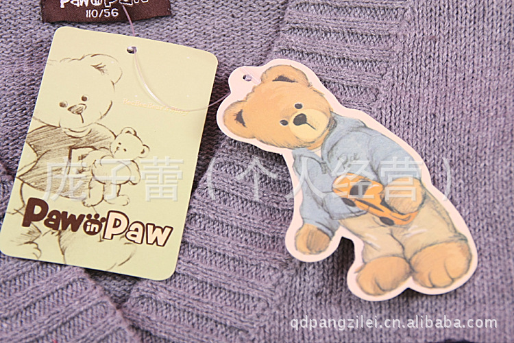 批发供应外贸儿童纯棉线<em>和尚领开衫</em>毛衣 儿童