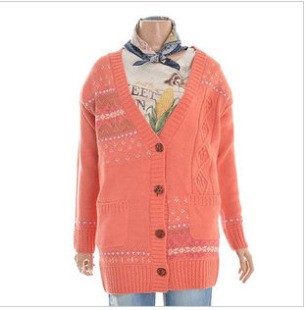批发采购女式<em>毛衣</em>-<em>外贸</em>尾单 时尚<em>大款开衫毛衣</em>