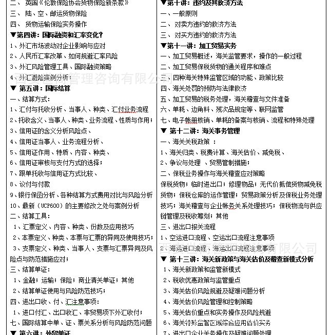 专业技能培训-进出口全流程-国际贸易实务操作