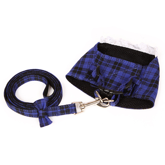 【猫牵引绳 狗胸背带 蕾丝花边保护型胸背牵引