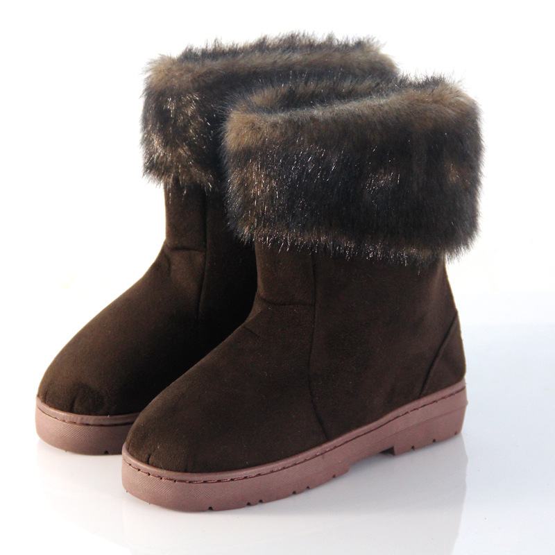 新款人造毛绒 直筒女士雪地鞋,支持淘宝分销团购,浙江 宁波市地区靴子供应-际通宝