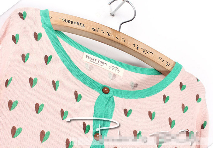 lily欧美<em>秋季新款</em>圆领 桃心 短款 女士 毛针织衫