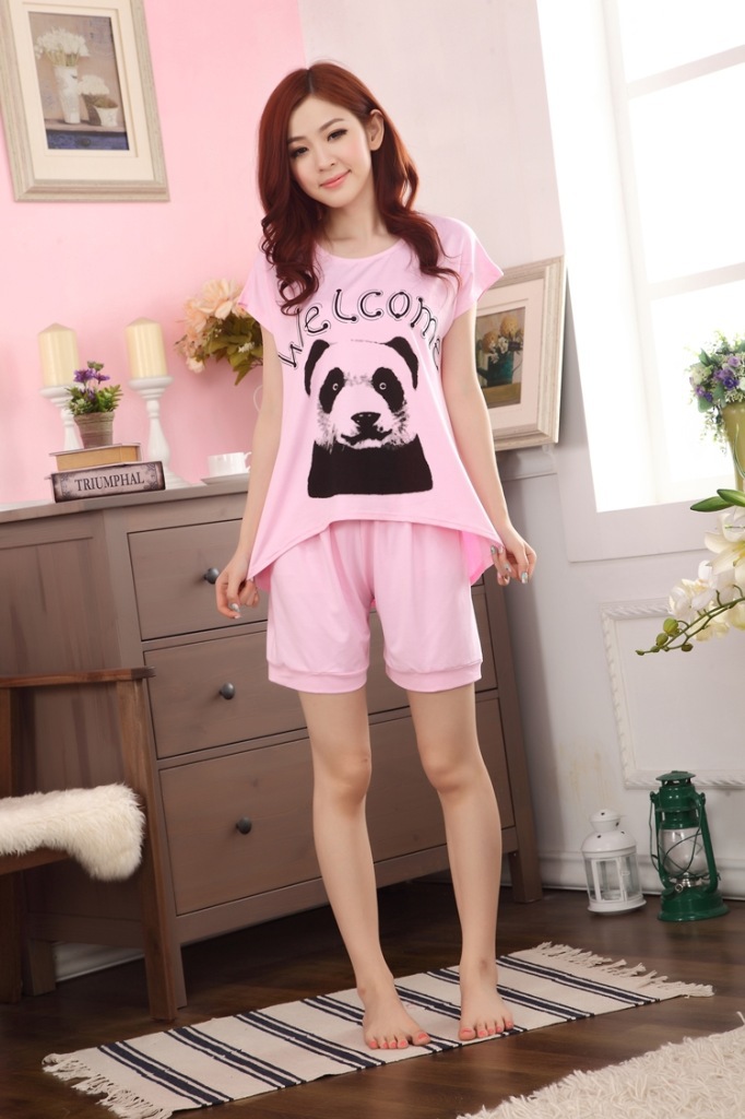 【<em>夏季女睡衣套装</em> 短袖睡套 简约自然家居服 8
