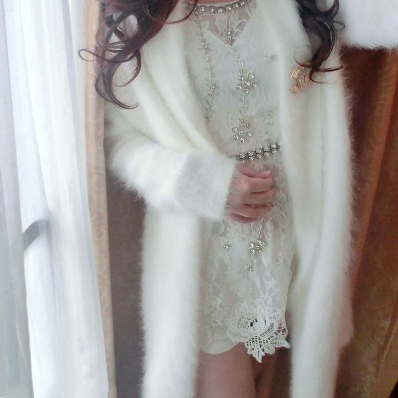 【意大利顶级奢侈品<em>长毛水貂绒毛衣</em> 皮草大衣