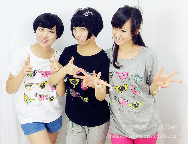 卓尔莎2013韩版潮衣不愤怒的小鸟T30152