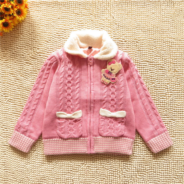 2013冬paw新款<em>女童加厚毛衣</em> 韩版小熊女童毛