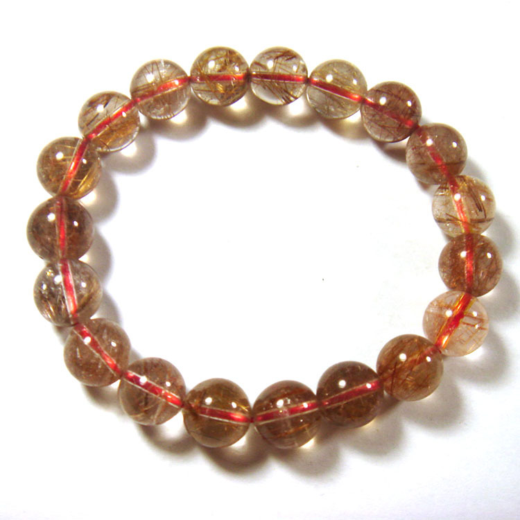 000000045天然铜发晶手链【10.5MM][重量：31