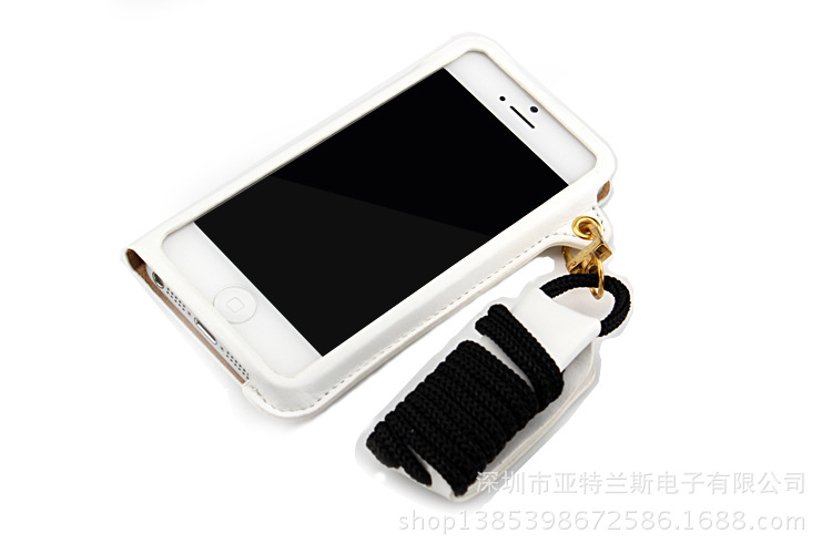 Iphone 5 5G 5S 5C掛繩支架皮套