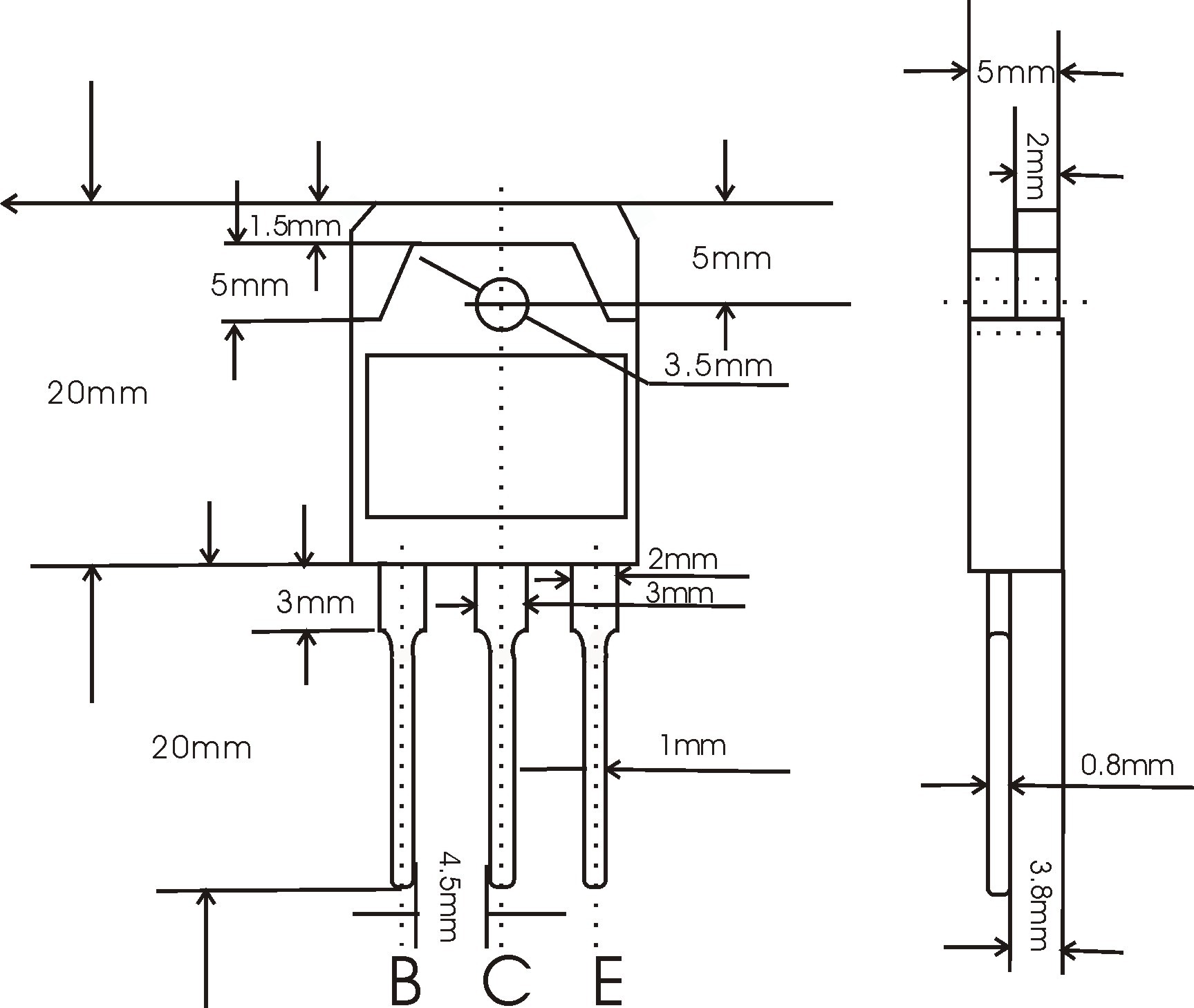 TO-3PN外形尺寸图