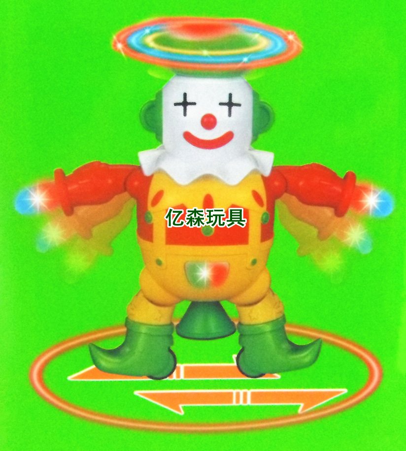 超可爱 卡通造型小丑机器人 跳舞 旋转 唱歌 科