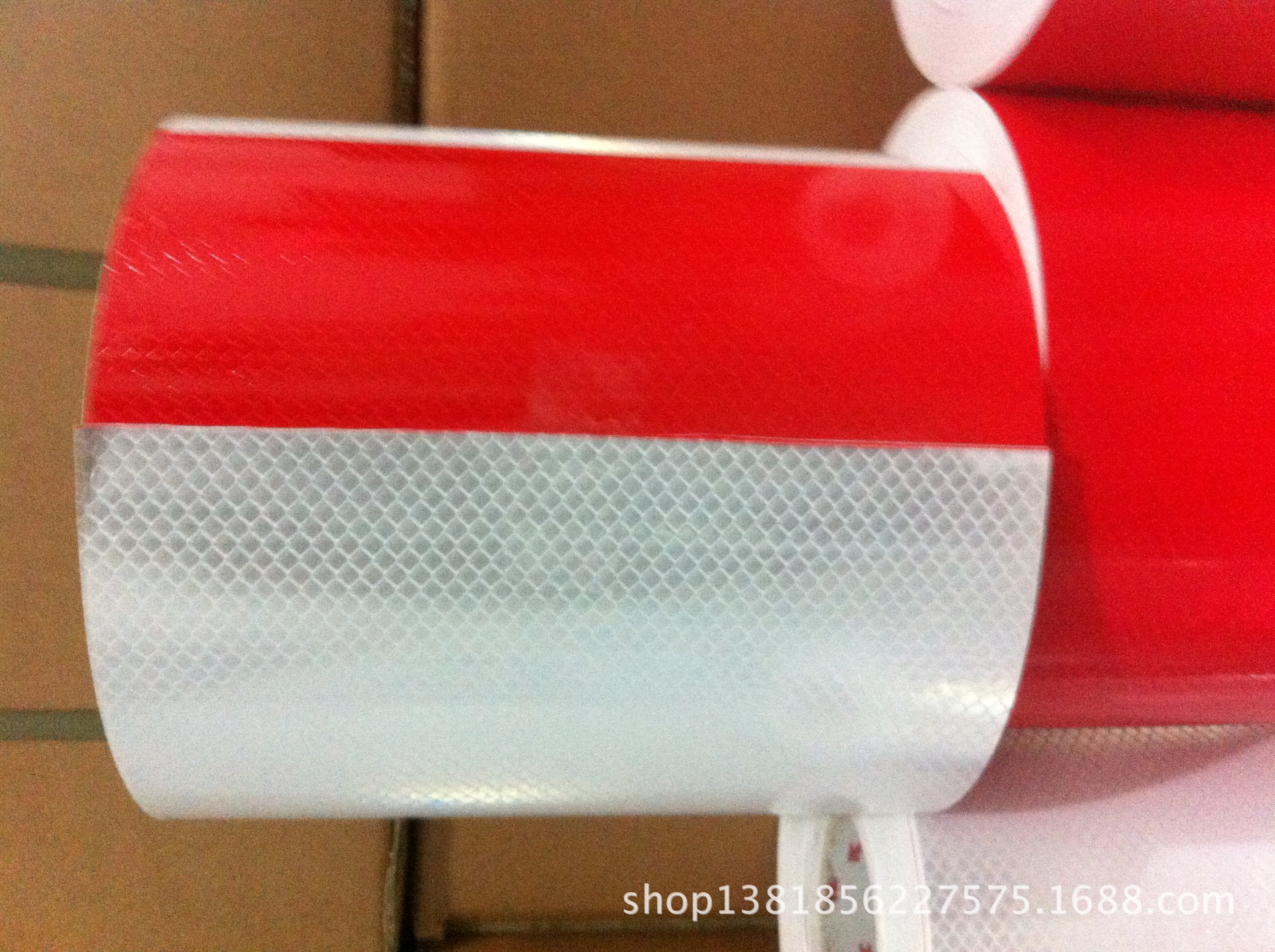 【温州厂家在线批发白色PVC反光纸 红白反光