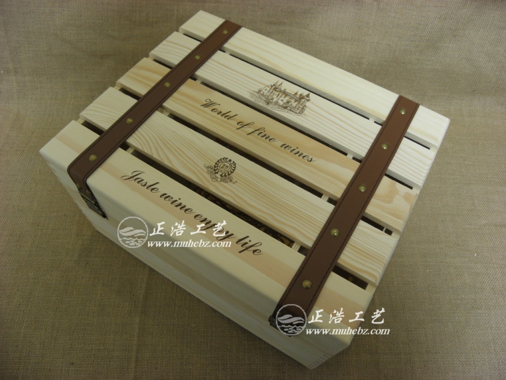 六支双排镂空木箱 红酒木箱 红酒包装盒