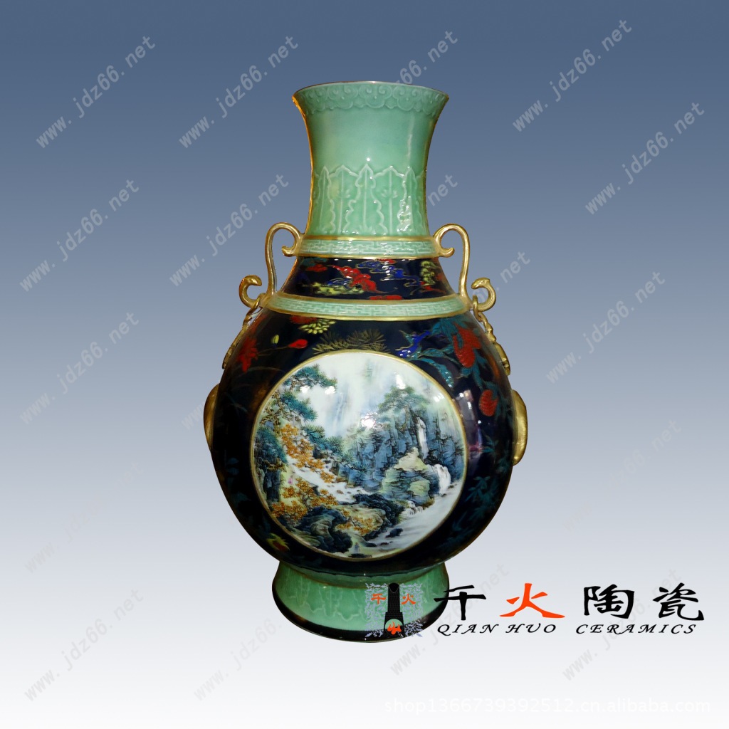 55山涧秋色双耳瓶FCKQ01800055 47-28