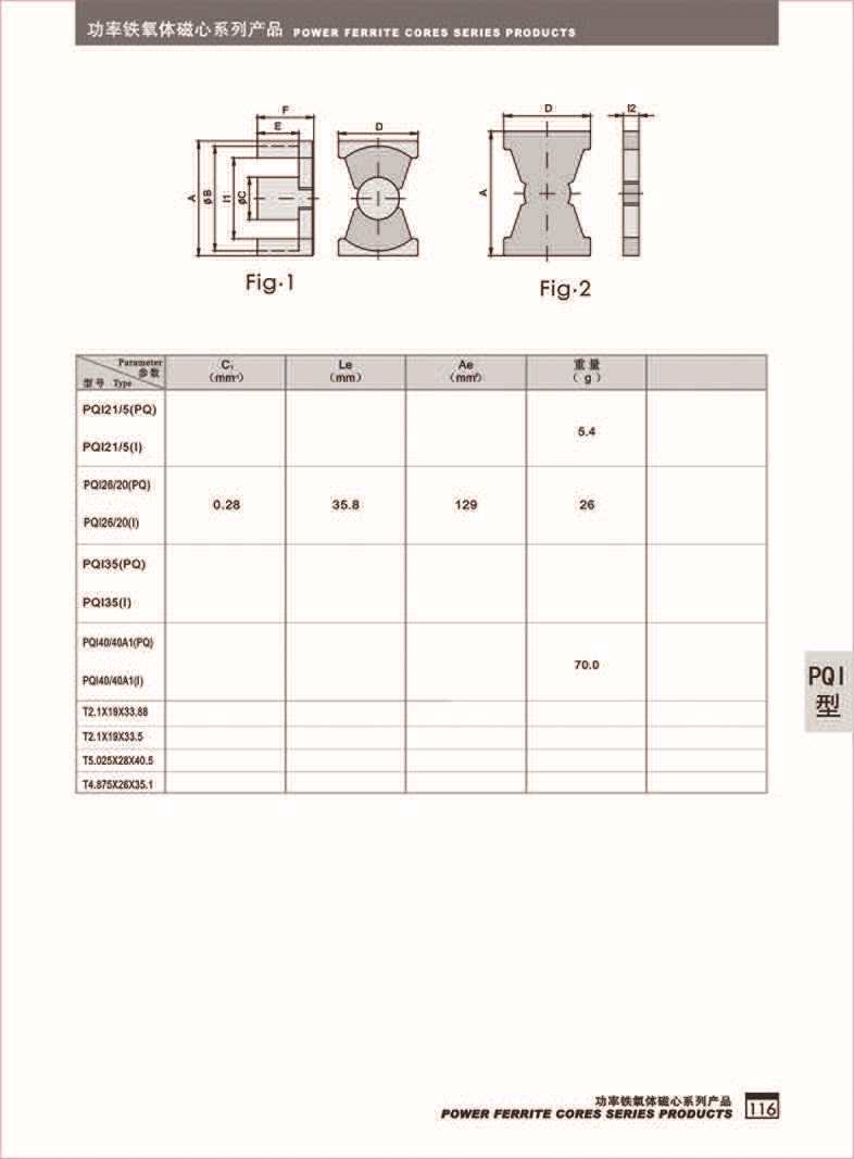 【PQI磁芯 东磁铁氧体 软磁锰锌磁芯 一等品磁
