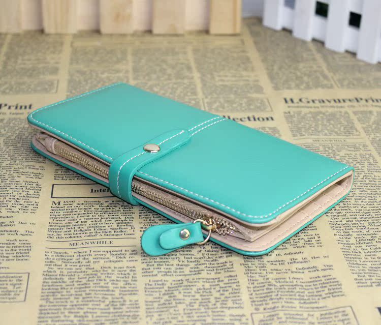 3799搭扣拉链两折长款钱包可放手机 22.8元 (4)