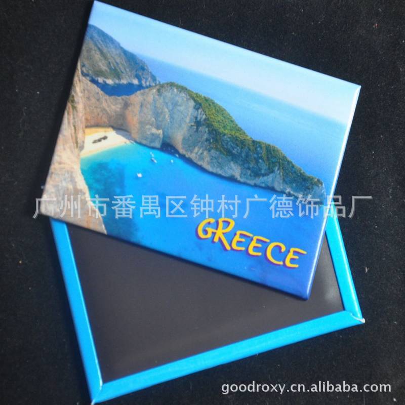 Greece tin fridge magnet