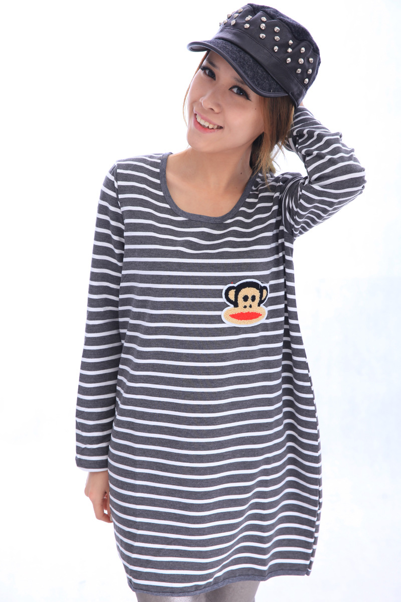 批发采购女式T恤-春季新款女式中长款打底衫 