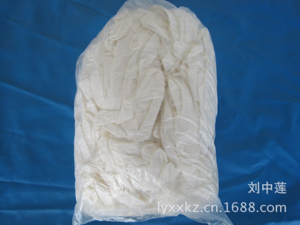 【批量供应一次性劳保手套,大卷边乳胶手套】
