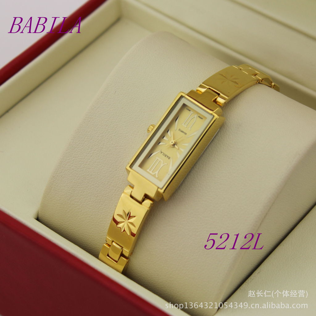 【批发复古手表<em>时尚女表</em>方型镀金韩版手表ba
