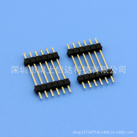 排針 2.0MM 單排雙塑 180度