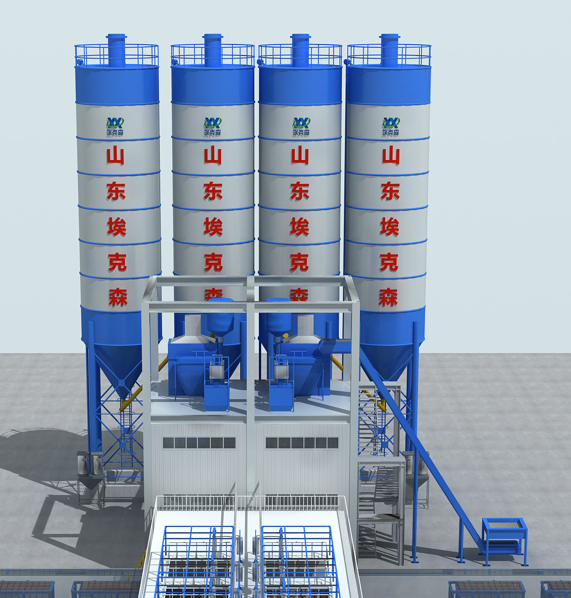 SIB系列新型自保温砌块流水线搅拌站