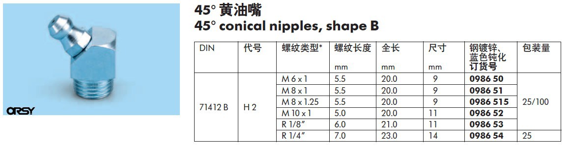 0986135 锥形直黄油嘴 图3