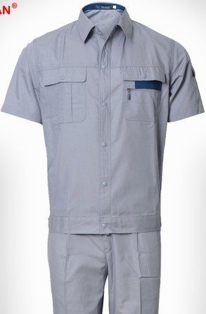 衣 短袖 夏季工作服 工程服装 机修厂工地服装建
