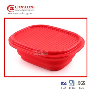 生活日用橡胶制品-折叠硅胶饭盒|微波炉饭盒|硅