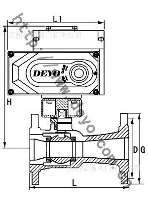 电动高温球阀结构图
