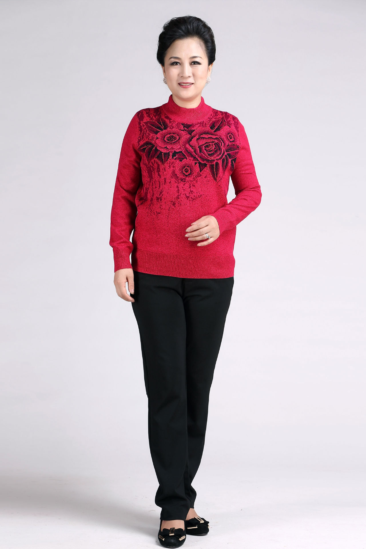 【2013 中老年<em>毛衣</em>秋冬<em>打底衫中年</em>女装妈妈装