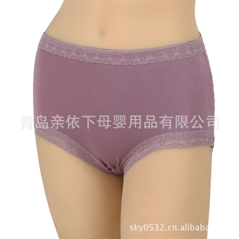 批發供應 女士內褲 莫代爾內褲 大碼高腰無痕蕾絲邊 三角褲#YC093工廠,批發,進口,代購