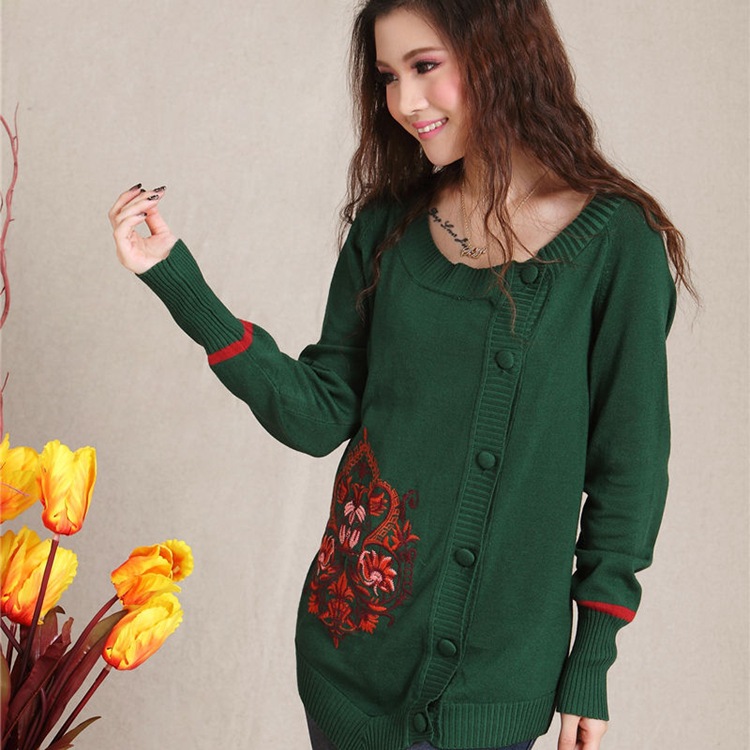 <em>初冬</em>打底珍品<em>开衫毛衣</em> 宽松民族风中长款细毛