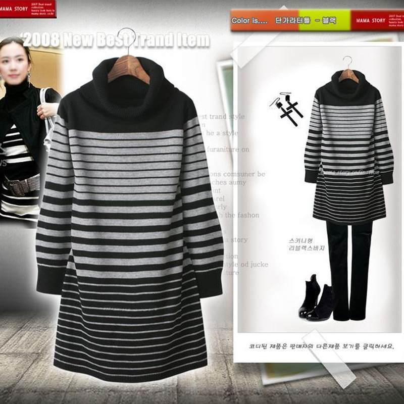 <em>孕妇毛衣加厚</em> 长款 高领孕妇装秋冬装上衣 孕妇